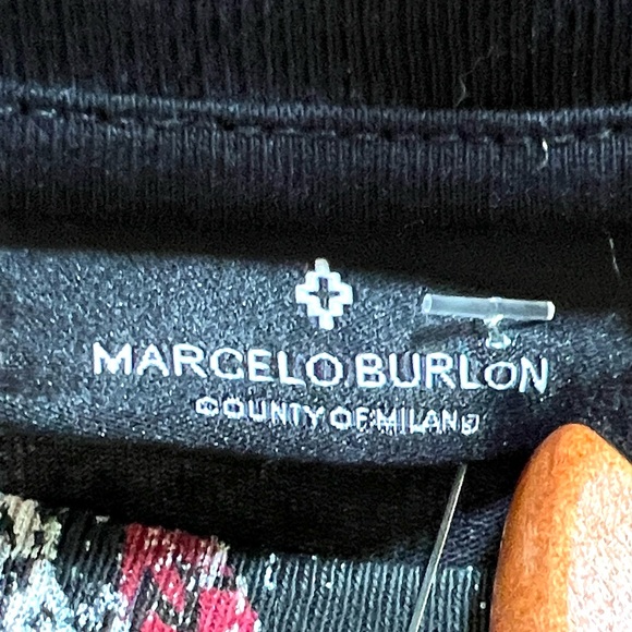 Marcelo Burlon County of Milan Black Icon Wings Short Sleeve T-Shirt Medium NWOT - Picture 8 of 12